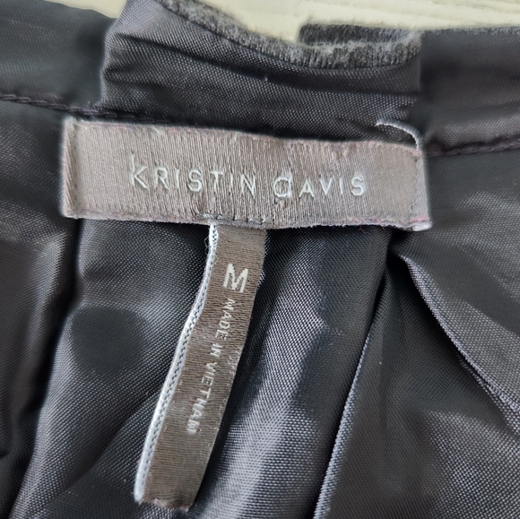 Kristin Davis Gray Top Pleated Dress - Picture 6 of 6